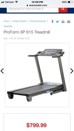 Proform XP 615 trainer treadmill for Sale in Bradenton FL OfferUp