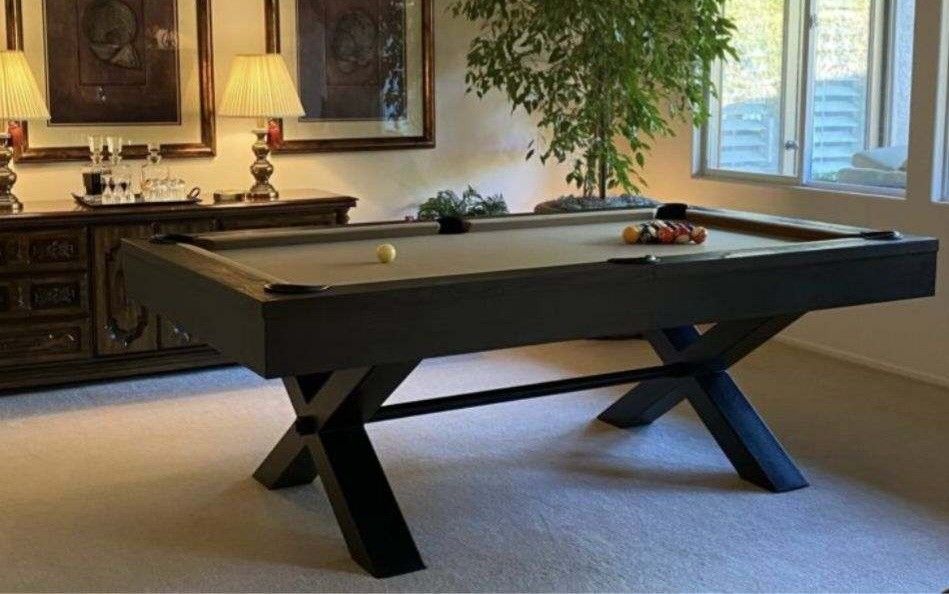 New 7' Black Exodus Pool Table