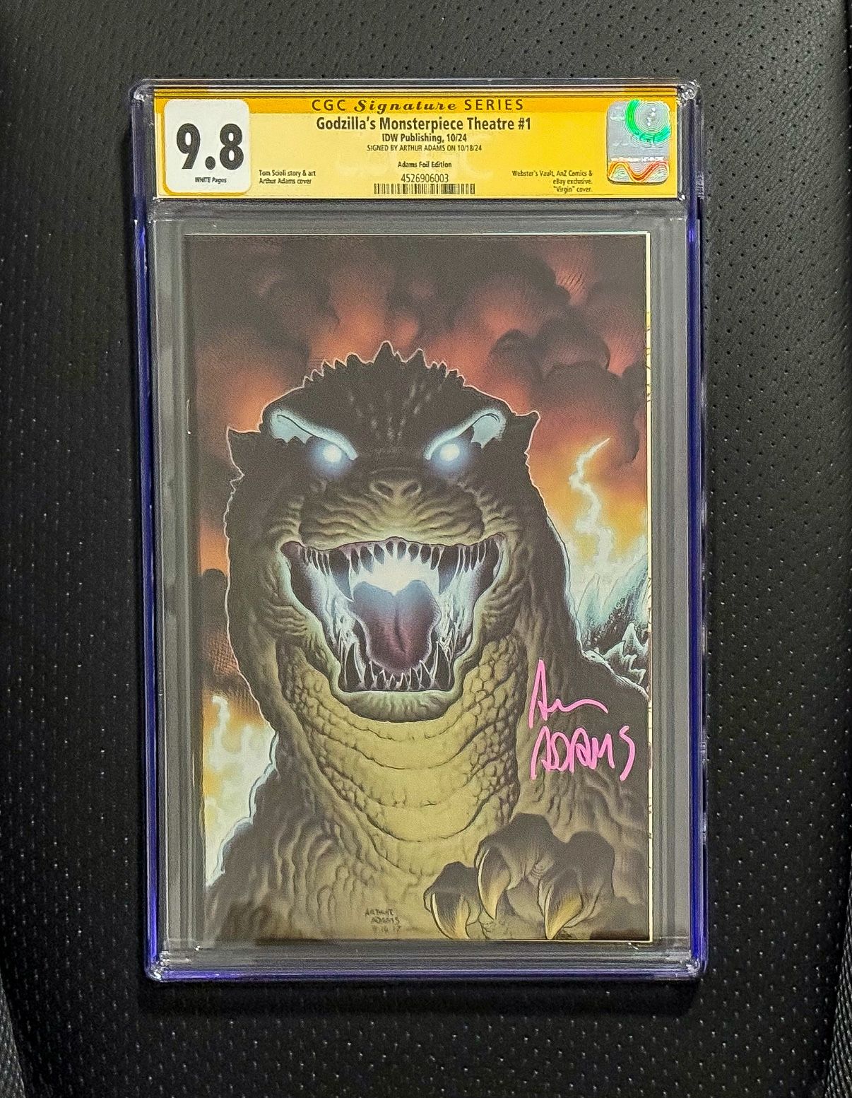 Godzilla’s Monsterpiece Theatre #1 Virgin Foil - Signed by Arthur Adams - CGC 9.8 Rare $170 OBO