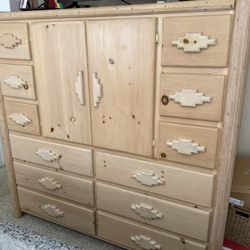 Bedroom Hutch & 2 Night tables