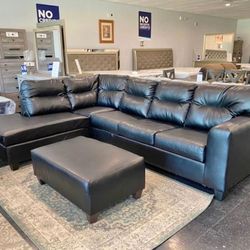L Shape Sectional & Ottoman. 🚚WE DELIVER🚚