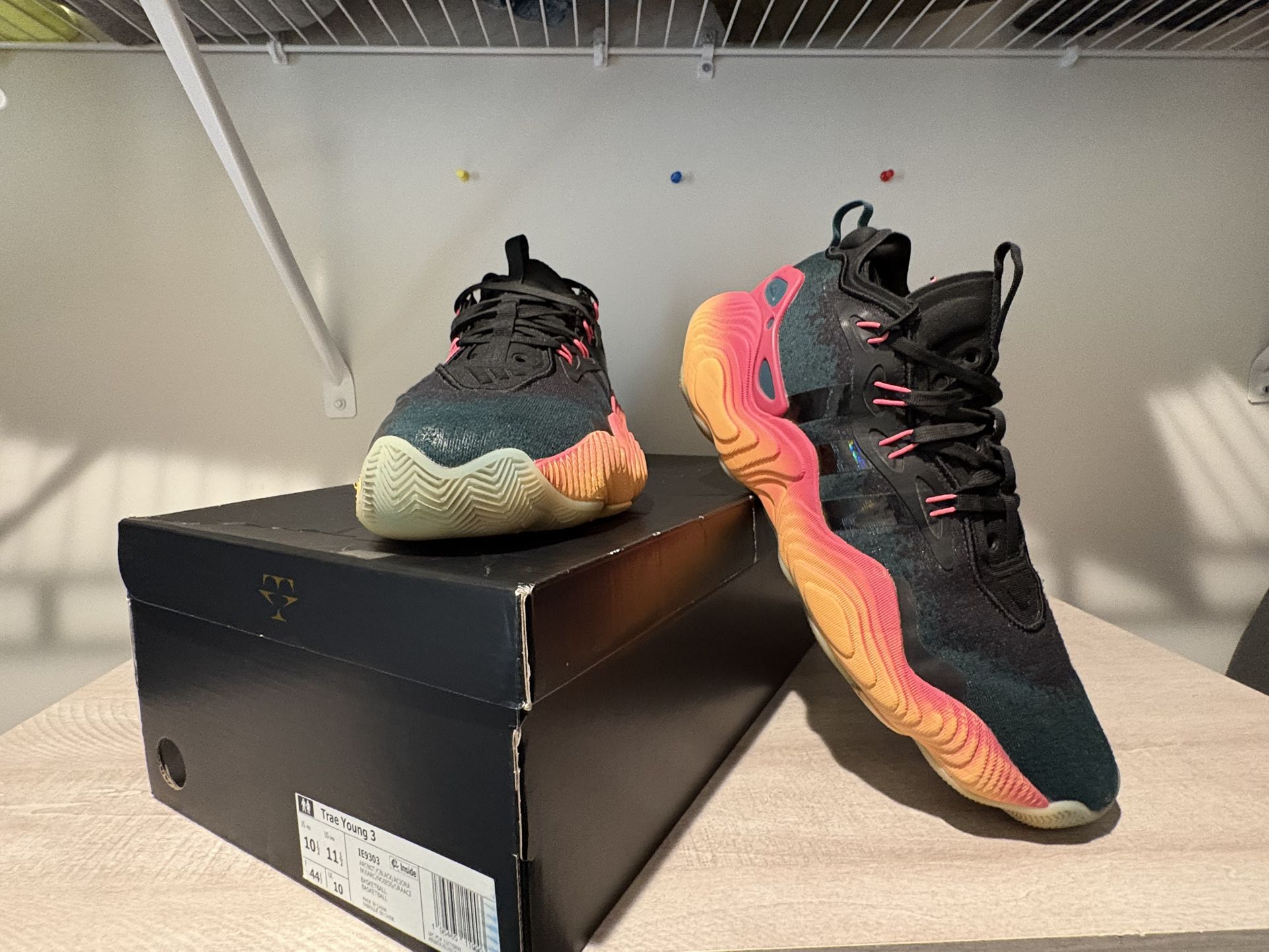 Trae Young 3s Arctic Night Acid Orange