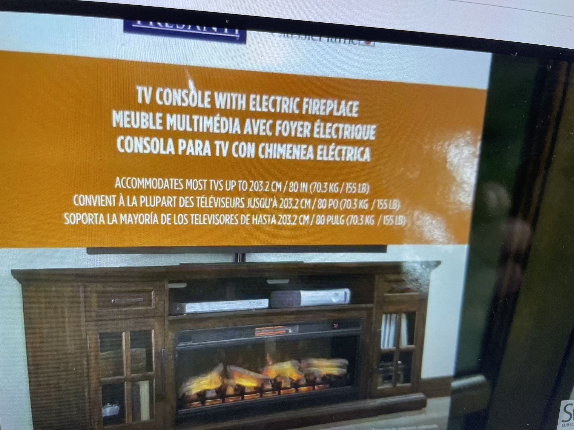Tresanti Electric Fireplace Console from Costco for Sale in Phoenix, AZ -  OfferUp