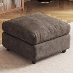 Storage Ottoman,Brown Sofa Footrest for Living Room,Modular Storage Stool for Living Room and Bedroom, Easy to Assemble$110