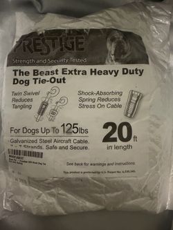 The beast Extra Heavy Duty Dog Tie-out 125LB 20 feet in length last two available