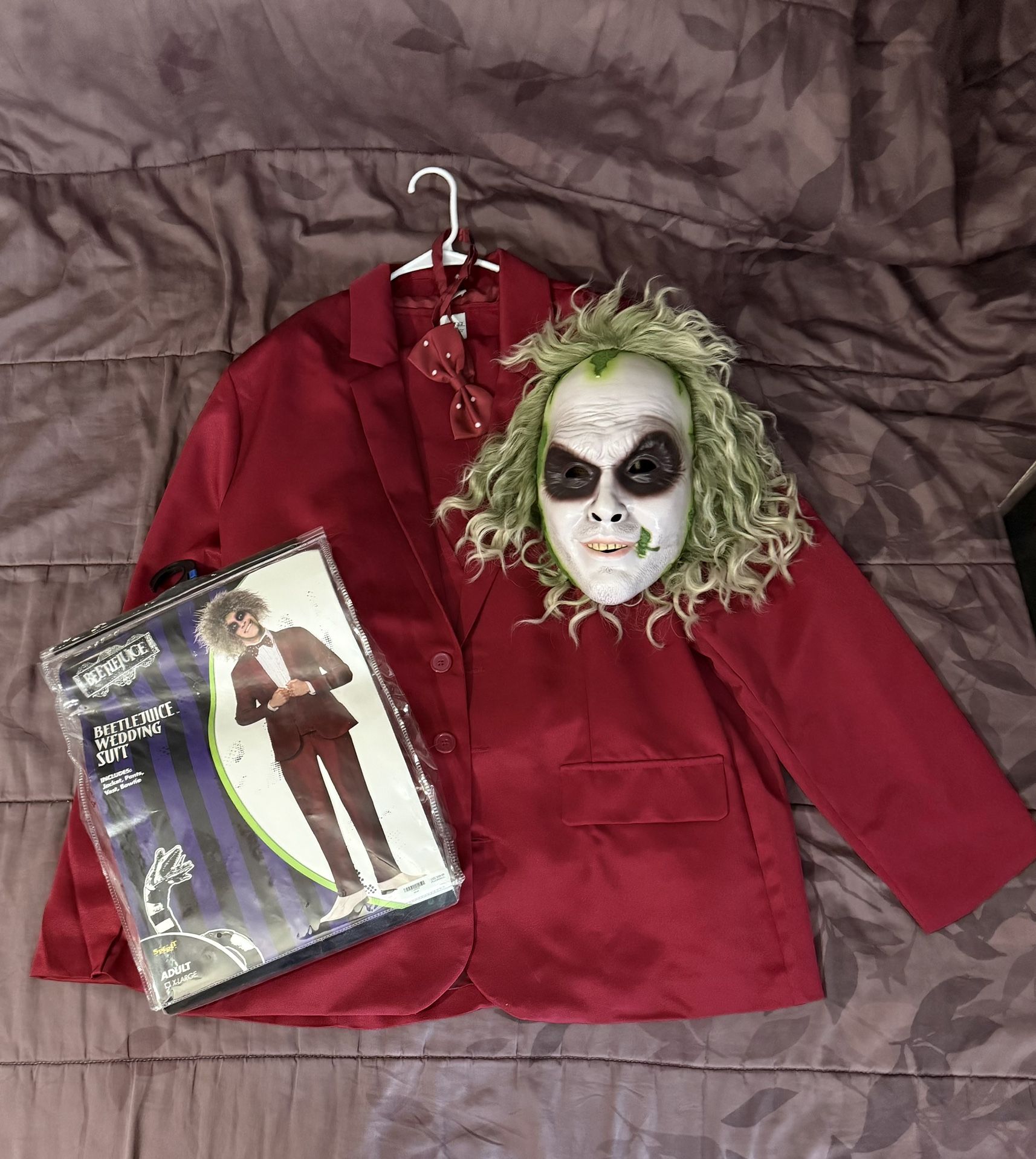 Beetlejuice Red Wedding Suit With Mask