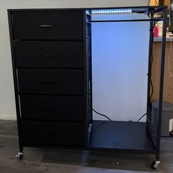 Dresser with Clothes Rack
