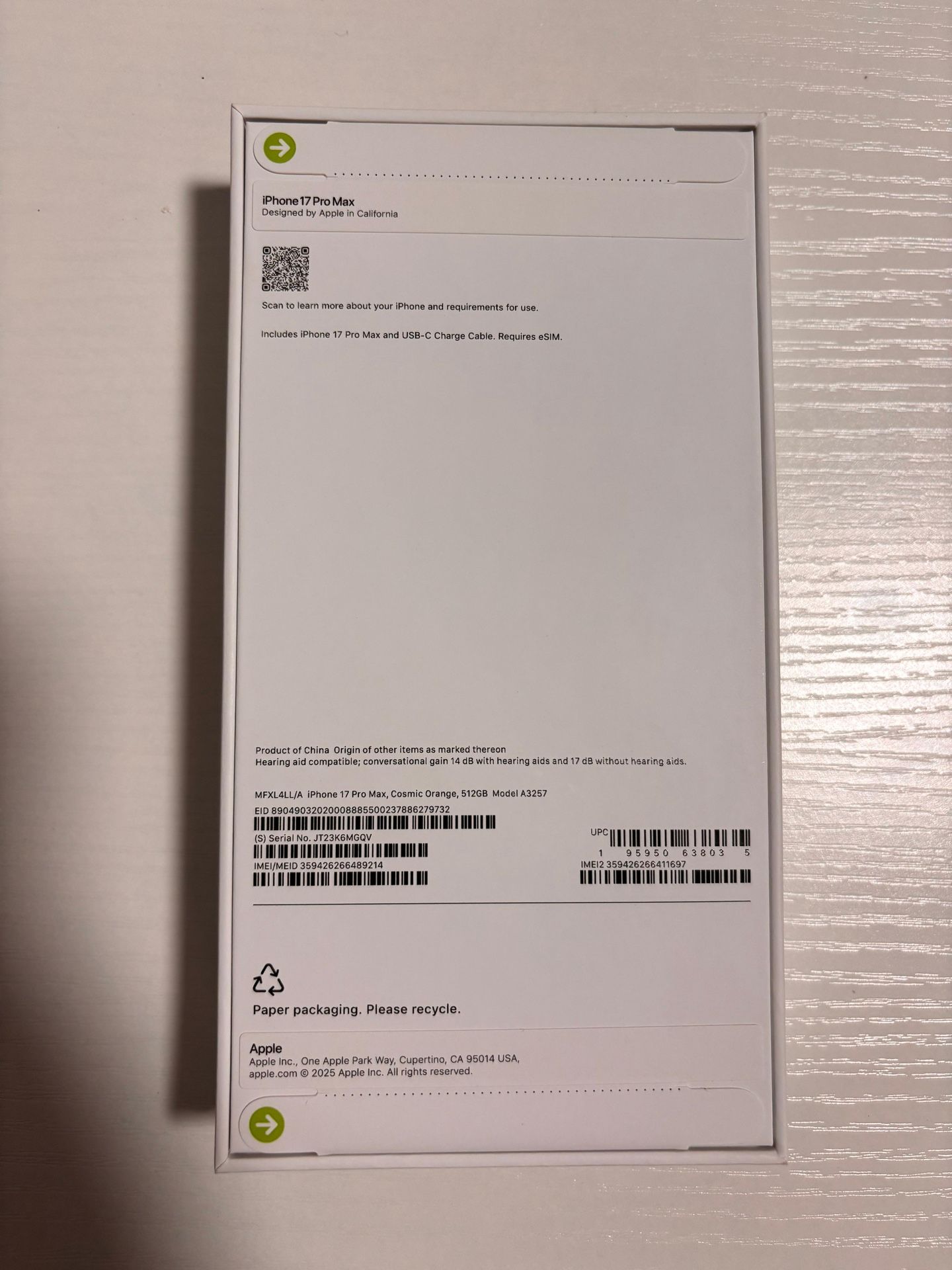 iPhone 17 Pro Max 512 Gb