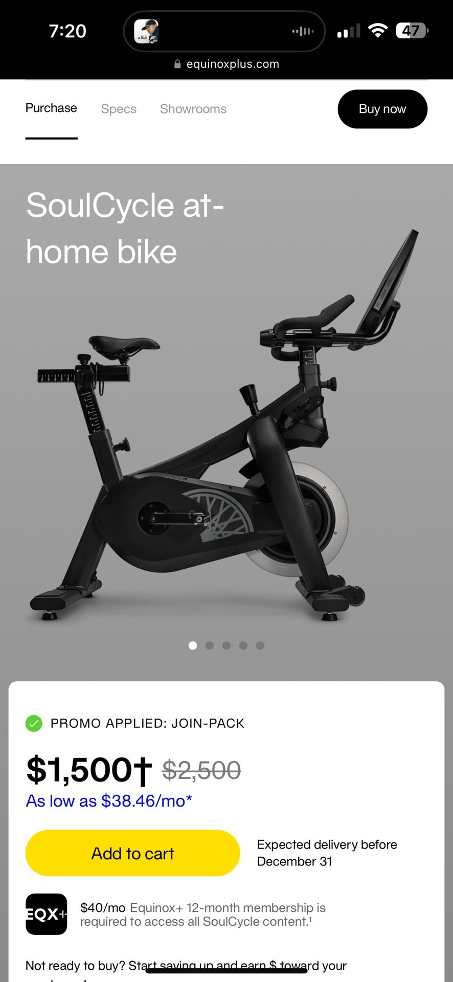 SoulCycle At Home Bike