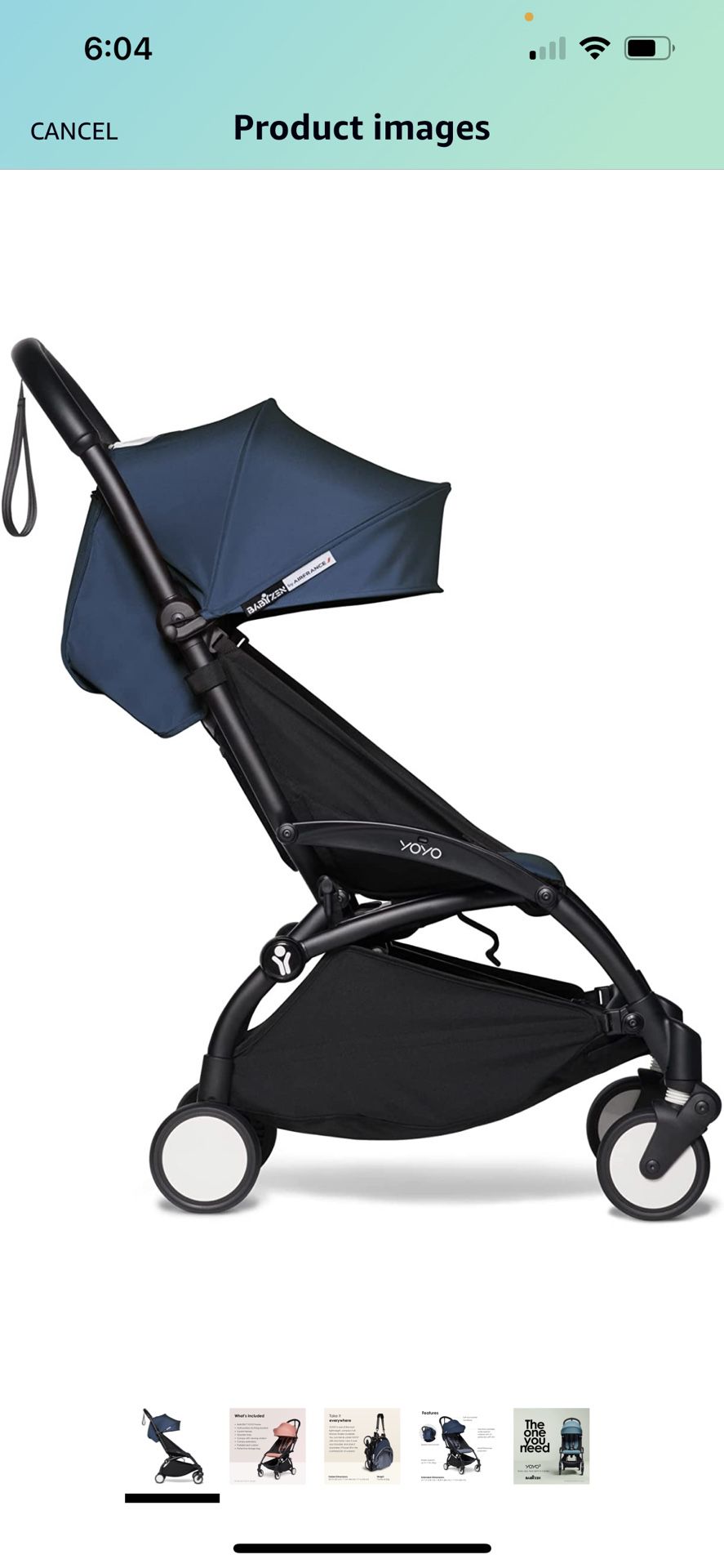 Babyzen yoyo2 S6+ Stroller With Canopy And Cushion Air France Blue
