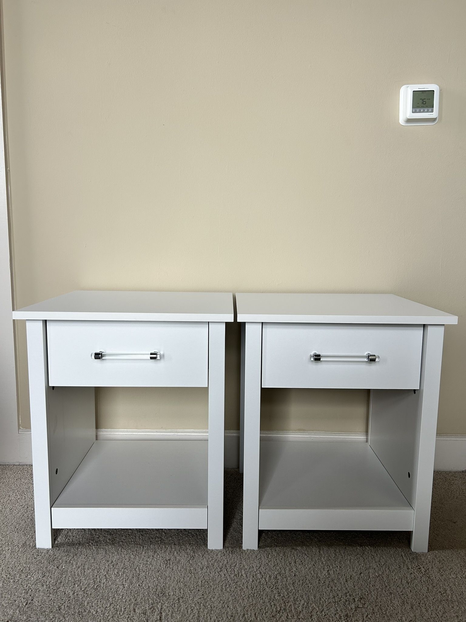 Two White Nightstands