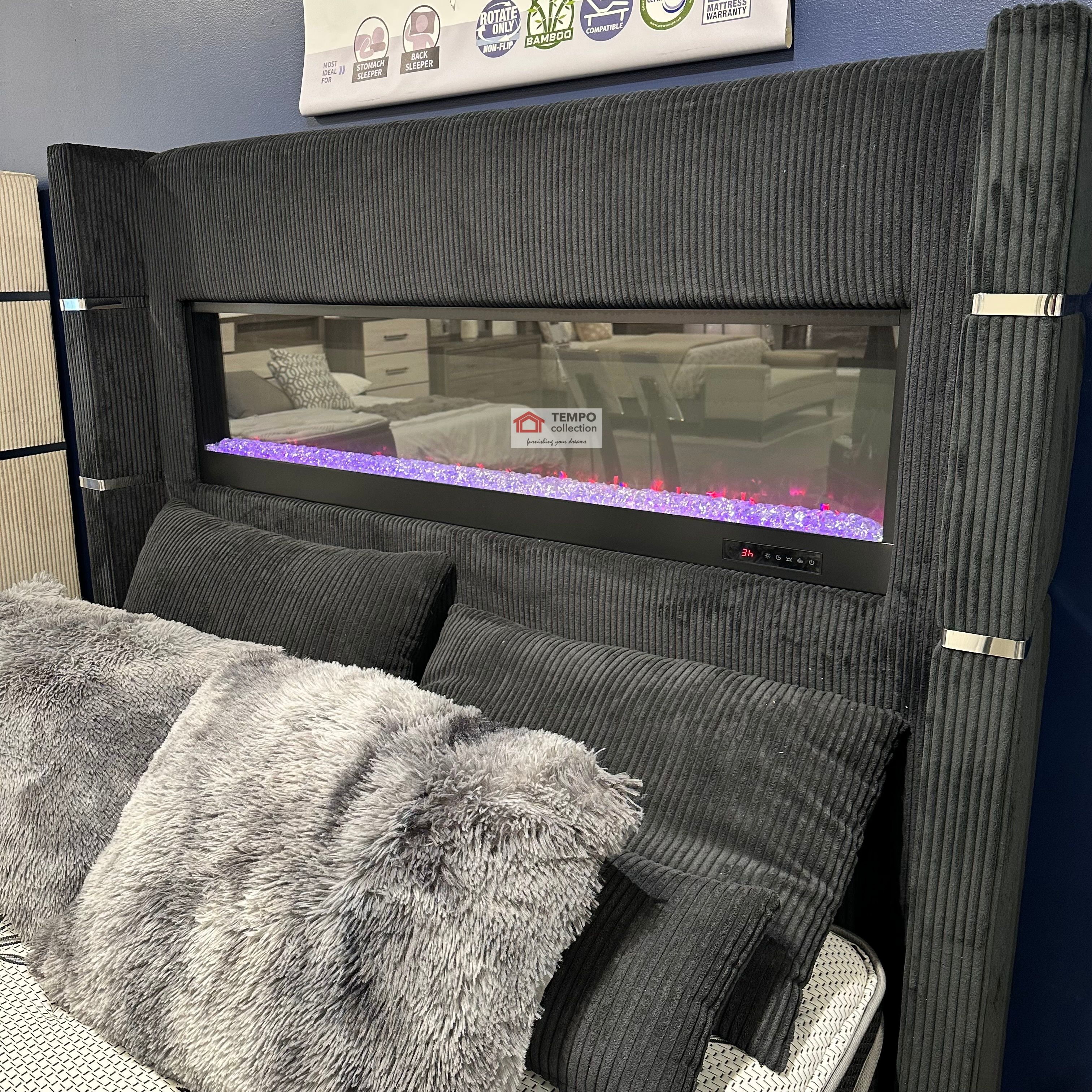 Queen Bed, Bedroom, Bed Frame BROWN or GREEN