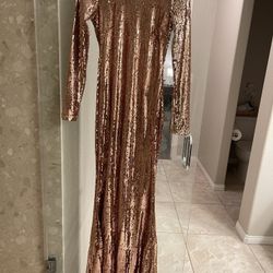 Sequin Rose Gold Dress