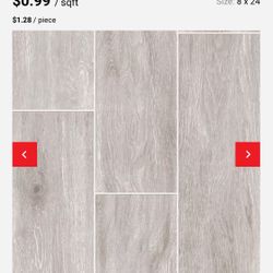 Ceramic Wood Look Tile 8” x 24”