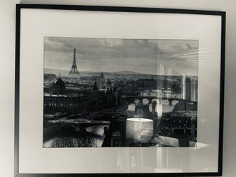 Framed B+W Print of Paris, 1920s