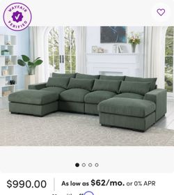 GREEN SOFA ONLY - NEW