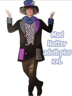 Mad Hatter Halloween Cosplay Costume Adult XXL