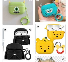 Toyuma for AirPods 4 Case Cute Kawaii Cartoon - Funny 3D Soft Silicone Case Cover with Keychain & Cleaner Kit for Women Girls Teens Character Fun Fash