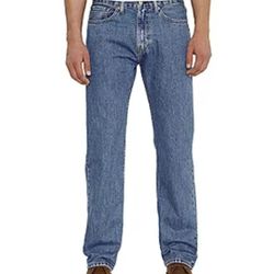 Levi's Men's 505 Regular Fit Straight Jeans - Blue Denim 34x30