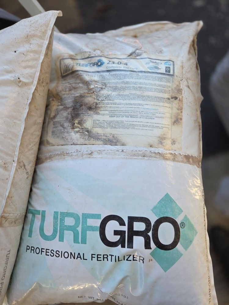 Fifty pound bags of nitrogen fertilizer