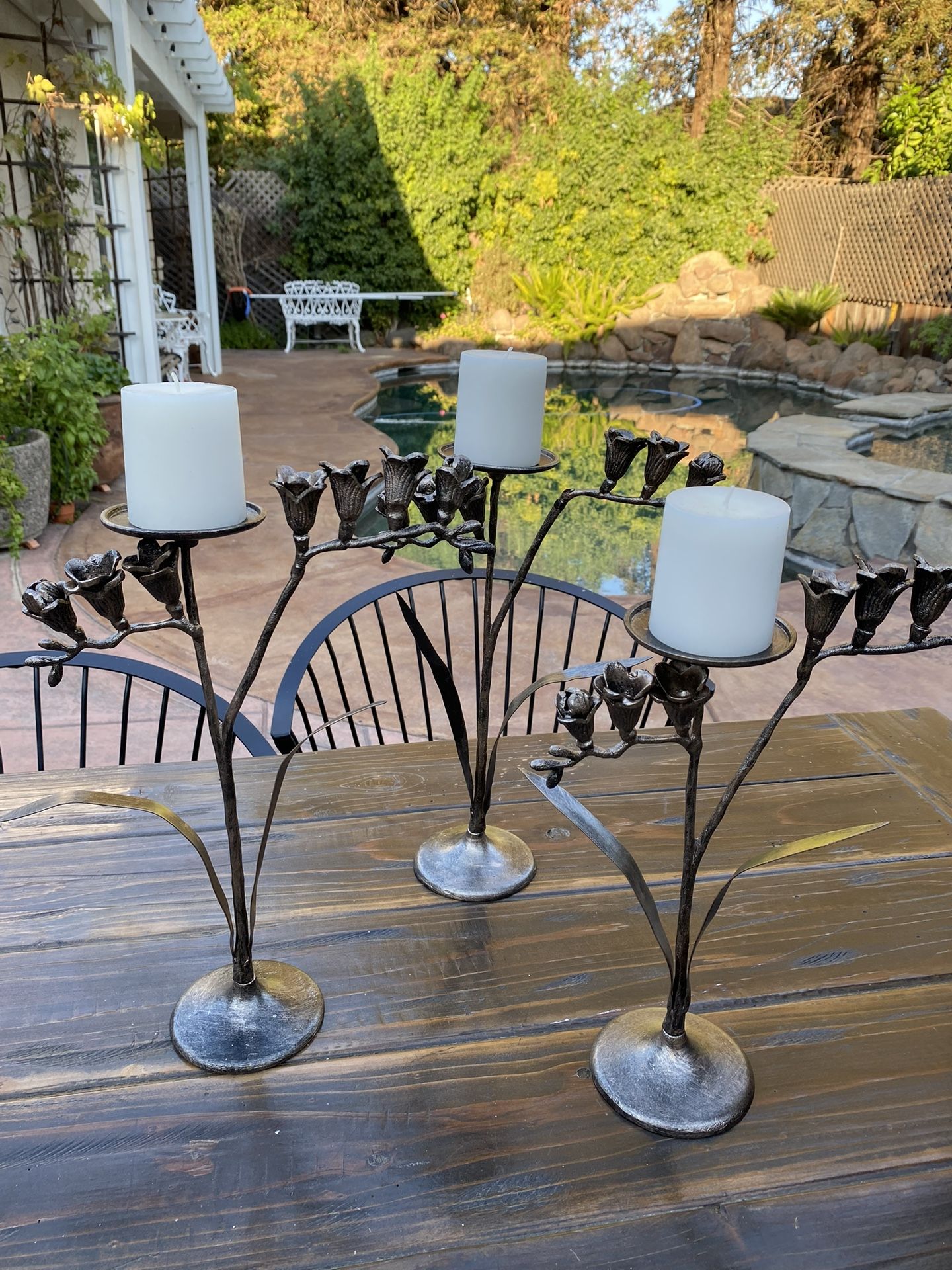 Cast Iron Candle Holders 