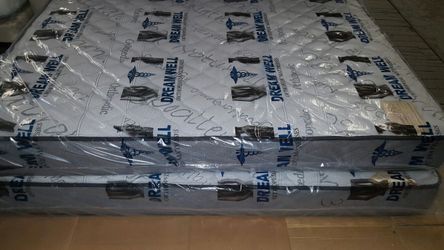 Full size mattress and box spring new in factory plastic