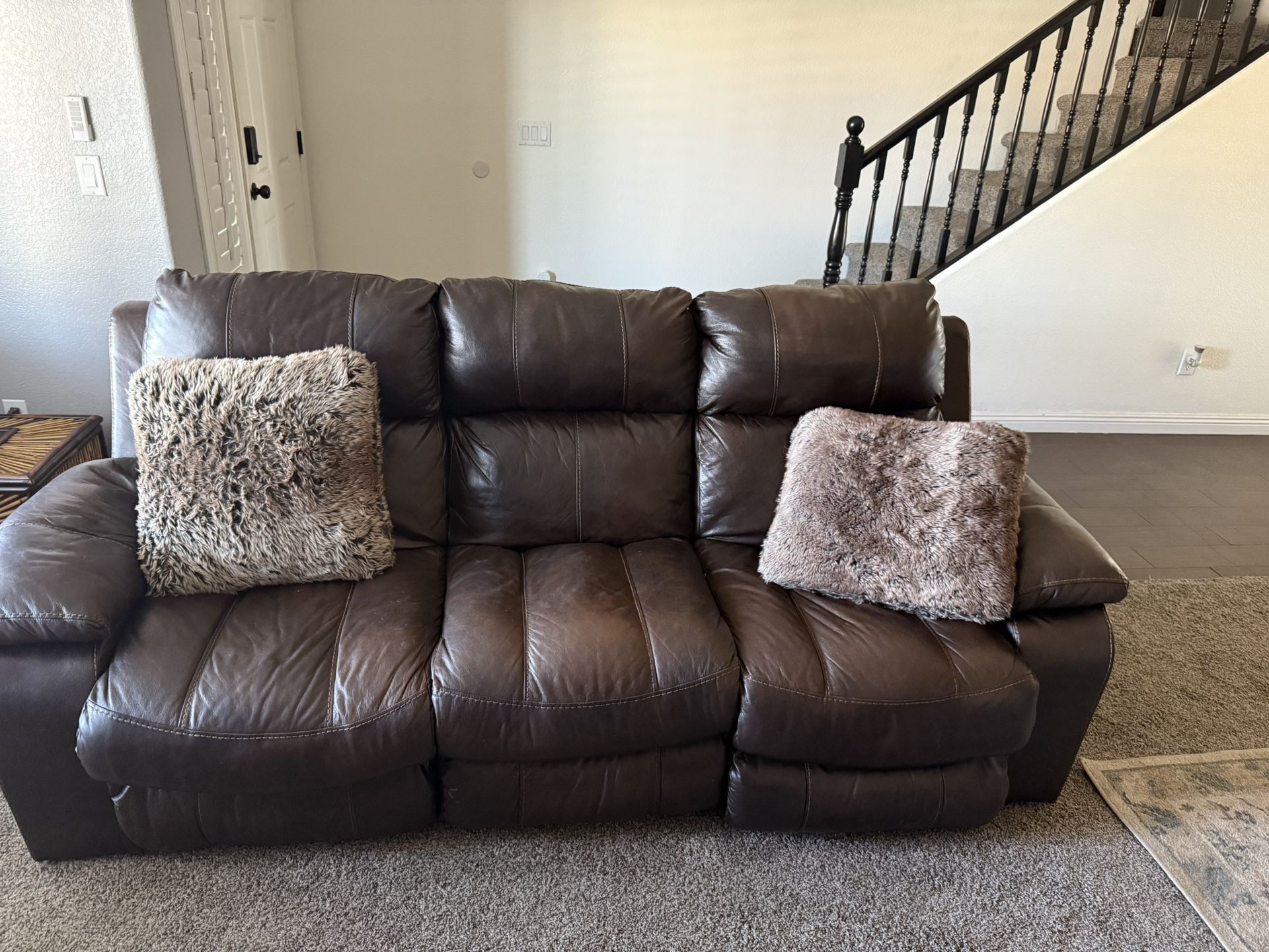 Reclining Electric Leather Sofa