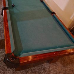Pool Table & Sticks 