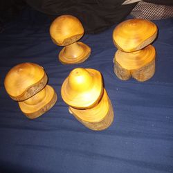log mushrooms paperweights