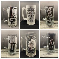 custom etched beer mugs