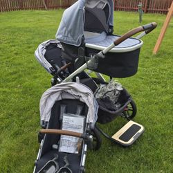 FULLY LOADED UPPABABY VISTA STROLLER, BASSINET,  PIGGYBACK, AND MORE! 