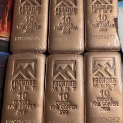 10oz Copper Bars
