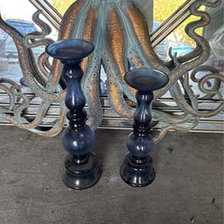 Pier One Glass Candle Holders