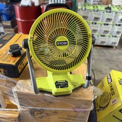 RYOBI ONE+ 18V Cordless Hybrid WHISPER SERIES 12 in. Misting Air Cannon Fan (Tool Only)