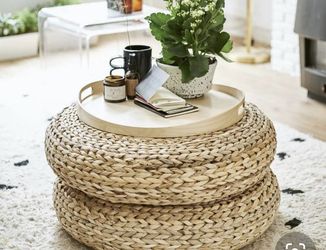 Set Of Two Stackable IKEA Footstool Ottoman Floor Seat 