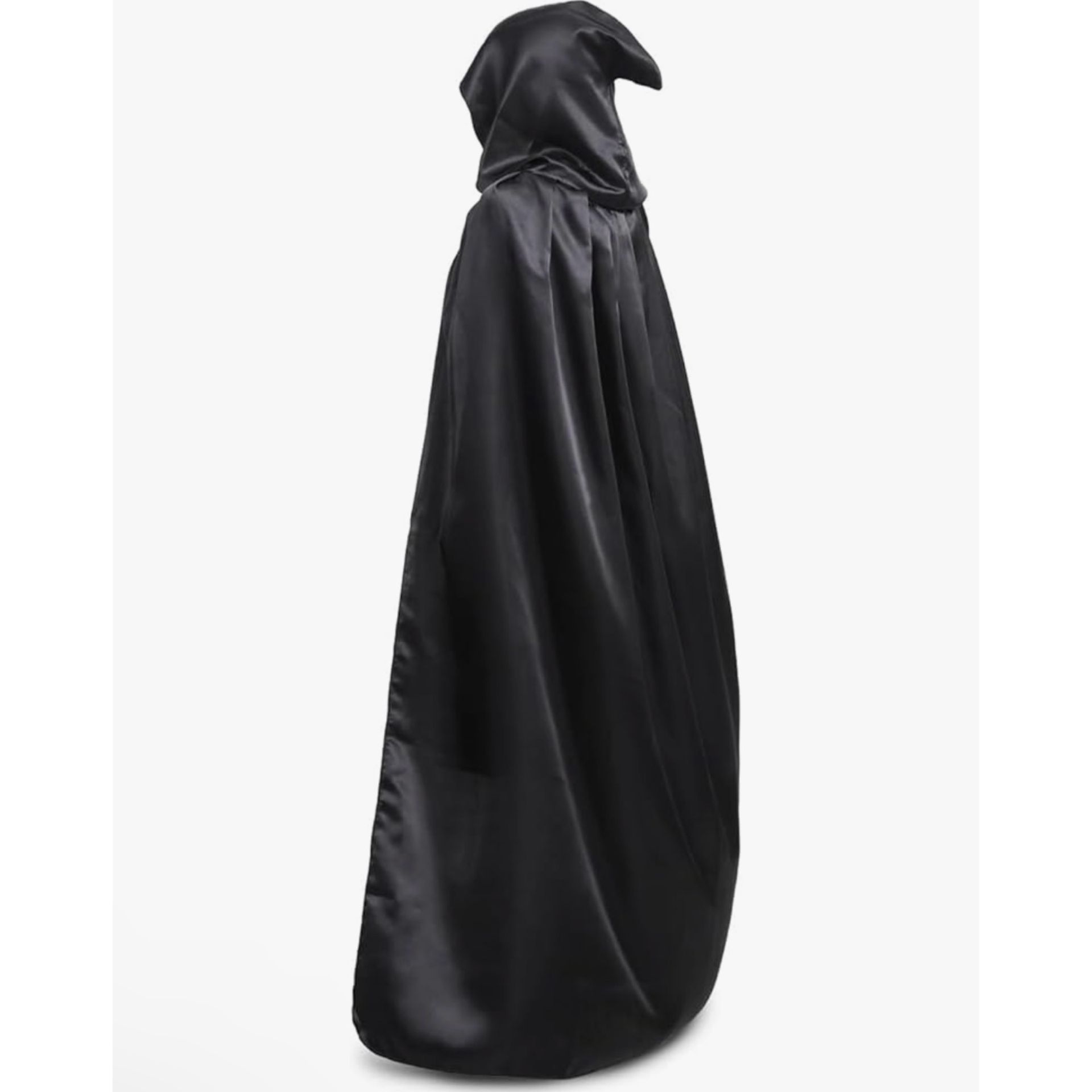 Hooded Black Cloak Unisex Full Length Cape Costume