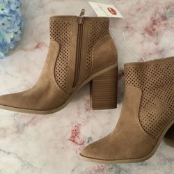 Taupe Ankle Boots, Size 7 1/2