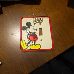Vintage Disney Mickey Mouse Switch Cover Switchplate Don't Forget