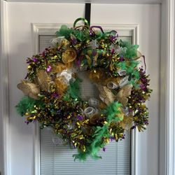Large Mardi Gras Wreath