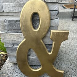 25” Gold ‘&’ Sign