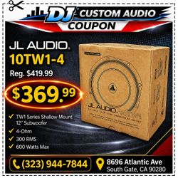 JL Audio Shallow Truck Mount Subwoofer 10" TW1 Series Bass Speaker 600 Watts 10TW1 🚨 Payment Options Available 🚨 No Credit Needed 🚨 