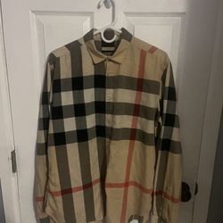Burberry Checkered Polo Button Up 