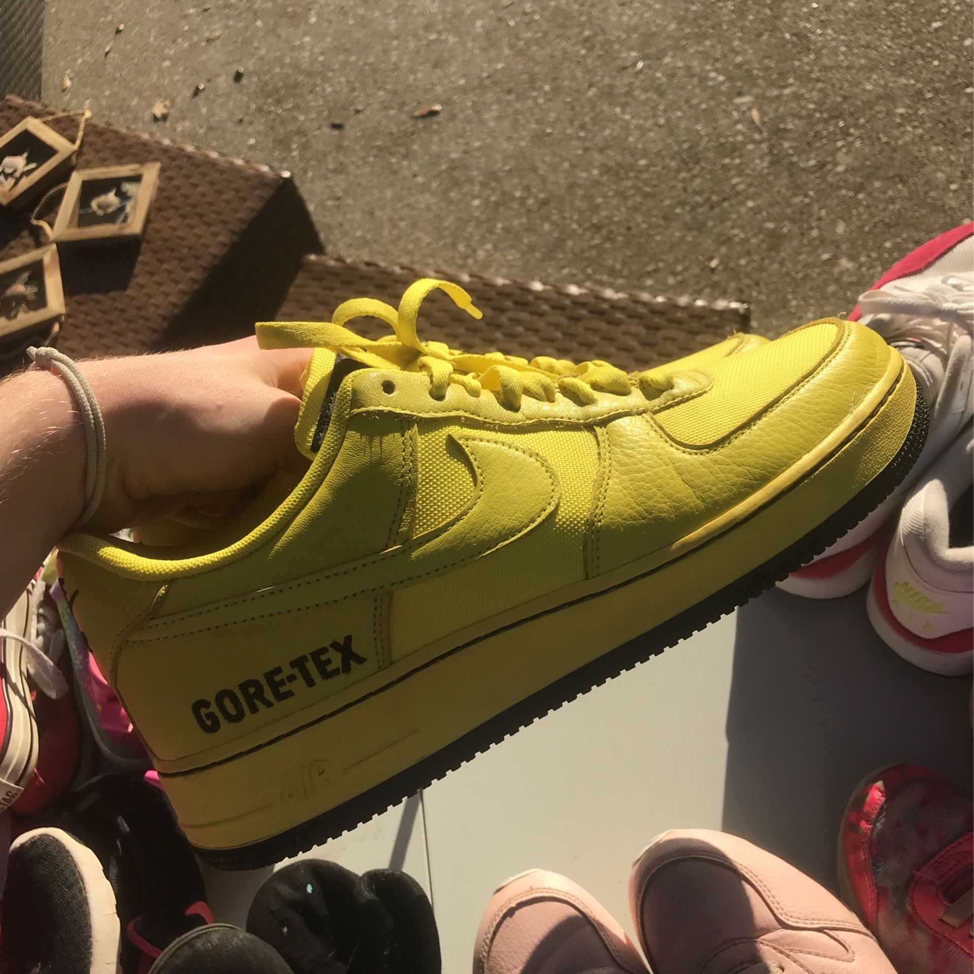 yellow gortex air force 1s