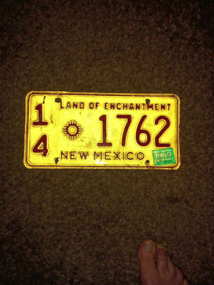 1969 NEW MEXICO LICENSE PLATE 