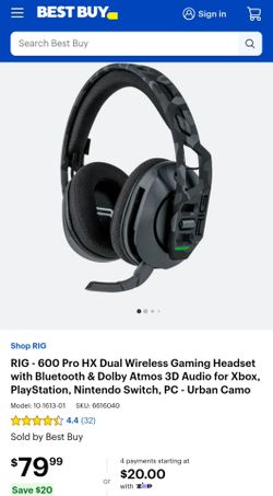 RIG 600 Pro HX Dual Wireless Gaming Headset