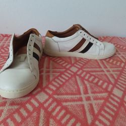 Allen Edmonds COURTSIDE Low-Top Leather Dress Sneakers 10 D White 4834