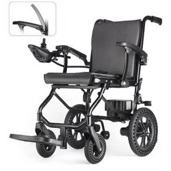 Electric Wheelchairs for Adults, Lightweight Foldable Motorized Wheelchair with Removable Battery
