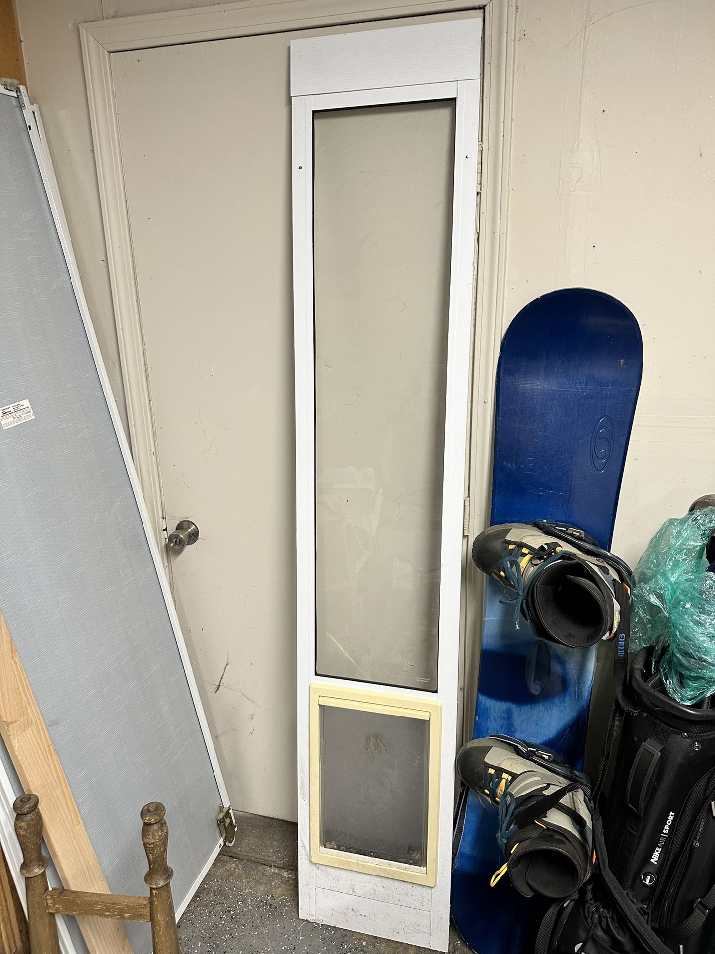 Sliding glass door dog door