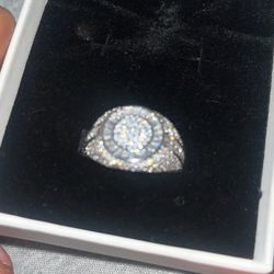 925 Silver Moissanite Man Ring