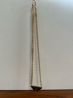 Gold necklace/chain - black pendant